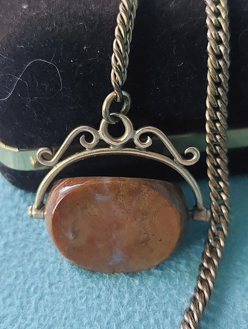 Victorian-era Albert Pocket Watch Chain And Fob with Gold Decorative Spinner